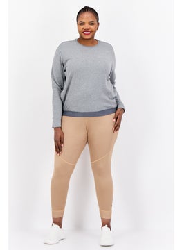 Nike Women Plus Size Fit Long Sleeve Outdoor Sweatshirt, Grey  - Image 4