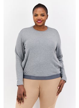 Nike Women Plus Size Fit Long Sleeve Outdoor Sweatshirt, Grey  - Image 1