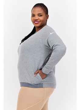 Nike Women Plus Size Fit Long Sleeve Outdoor Sweatshirt, Grey  - Image 2