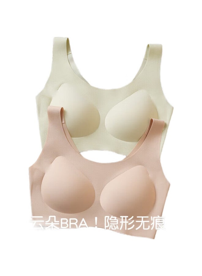 GUJIN Women'S Sports Bra Fixed Cup Seamless Wirefree Traceless Vest-Style Push-Up Bra Small Bra - Image 3
