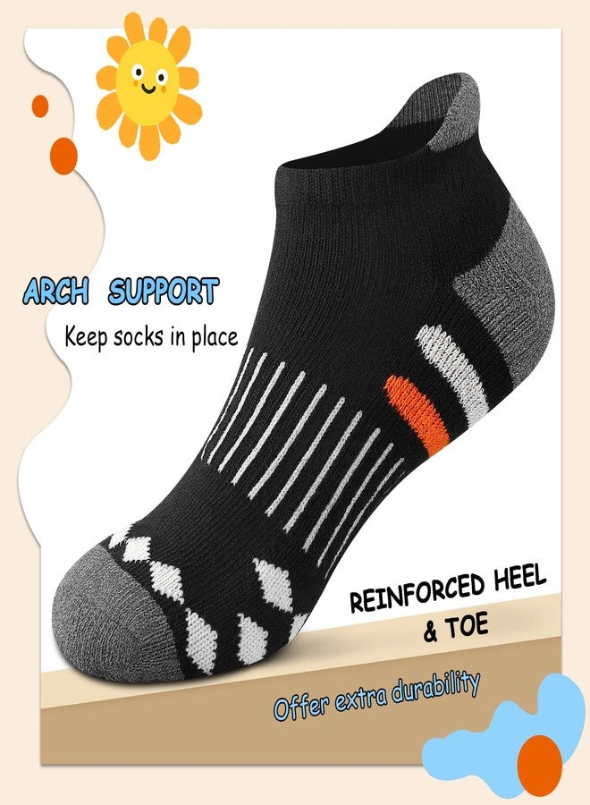 Comfoex 10 Pairs Boys Socks Ankle Athletic Socks For Big Little Kids Cotton Half Cushioned Socks - Image 4