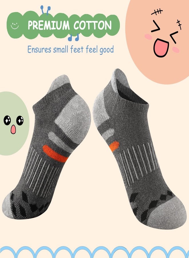 Comfoex 10 Pairs Boys Socks Ankle Athletic Socks For Big Little Kids Cotton Half Cushioned Socks - Image 5