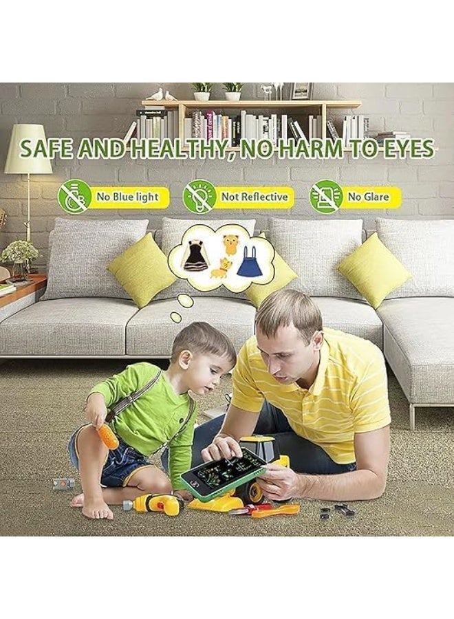 علبة أقلام رسم، شاشة كتابة، صندوق أقلام، جهاز لوحي تعليمي مزود بقلم، قفل الشاشة، مسح بمفتاح واحد، حماية للعين، خفيف الوزن، تخزين مثالي للدراسة المدرسية والسفر، مع 3 أقلام رصاص تدوم طويلاً (لون وردي) - Image 3