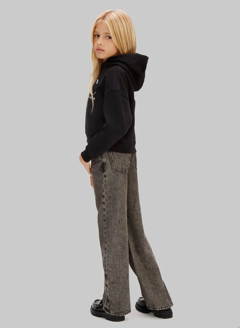 Calvin Klein Jeans Ck Black NYC Graphic Fleece Hoodie for Women | Best Price UAE