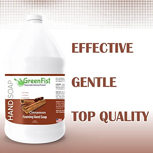 GreenFist Foaming Hand Soap Refills Cinnamon Scent Jug Foam Refill Made in USA 128 ounce 1 Gallon - Image 5