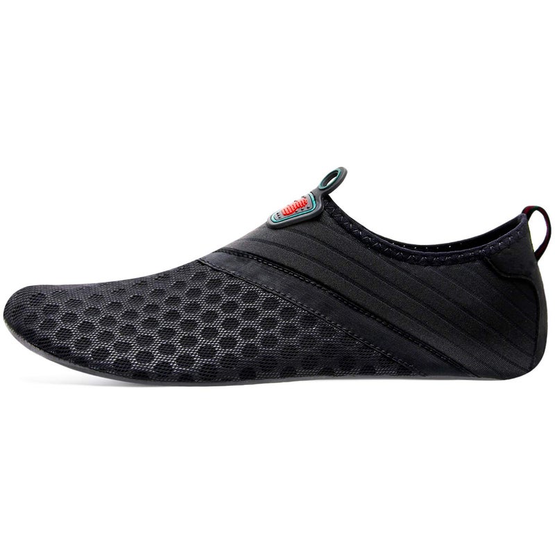 BARERUN Aqua Socks for Women Men Barefoot Swim Surf Beach Yoga Water Shoes Black 12-13 M US Men - Image 3