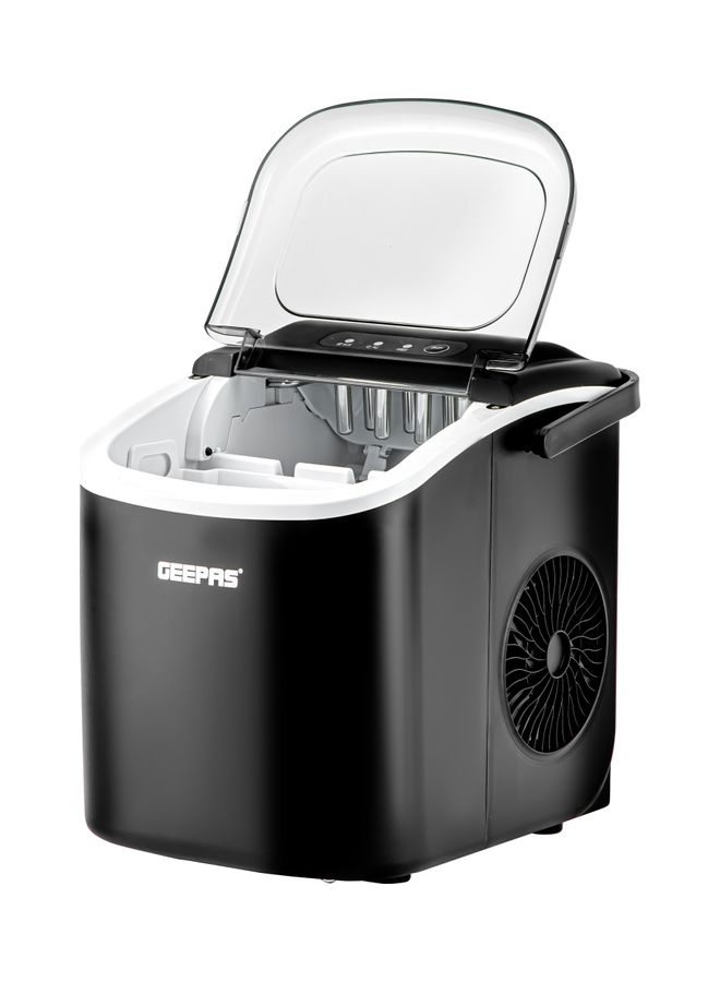 GEEPAS Portable Automatic Ice Maker 1.2 L Water Container Capacity, 0.6 KG Ice Container Capacity Produces 12 KG Ice per Day 100 W GIM63053UK Black - Image 2