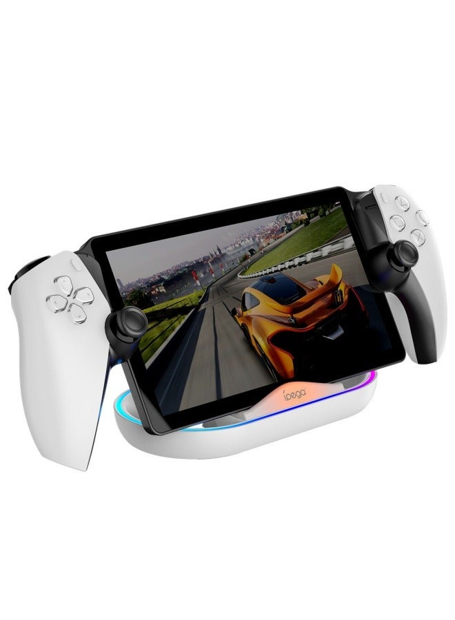 PS5 Portal Streaming Handheld Charging Dock Handheld Charging Single Charger with colorful RGB lights - Image 1