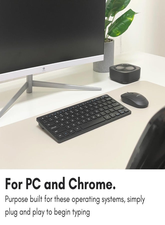 Macally Small Wireless Keyboard - 2.4G Ergonomic & Comfortable Mini Compact USB Keyboard Wireless for Laptop or Windows Computer PC, Tablet, TV - Image 4