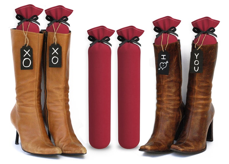 My Boot Trees - Boot Shaper Stands for Closet Organization - Keeps Them Shaped Properly - Many Patterns to Choose from - 1 Pair (Red)