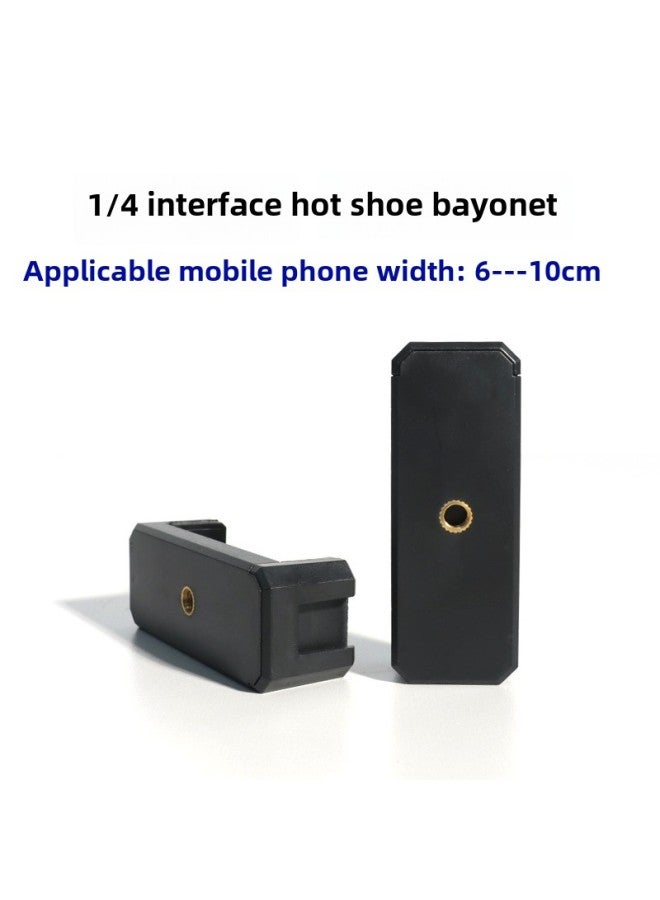 Mobile Phone Clip Flat Clip Horizontal And Vertical Adjustable Rotating Mobile Phone Clip Hot Shoe Clip 1/4 Screw Universal Video Live-Color:Hot Boot I-clip - Image 1