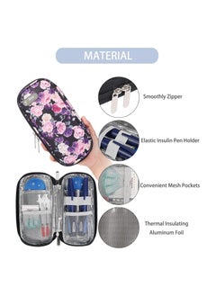 Leng Ke Insulin Cooler Travel Case for Diabetic, Insulin Cooling Case Travel Portable Insulin Pen Carrying Case Cooler Bag Organizer for Diabetic Supplies with 2 Ice Pack  - Image 2