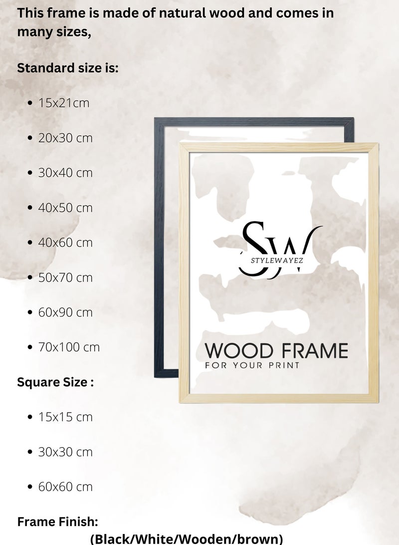 StyleWayez Wall Modern Wood Picture Frames 40x60 cm - Brown Color - Image 5
