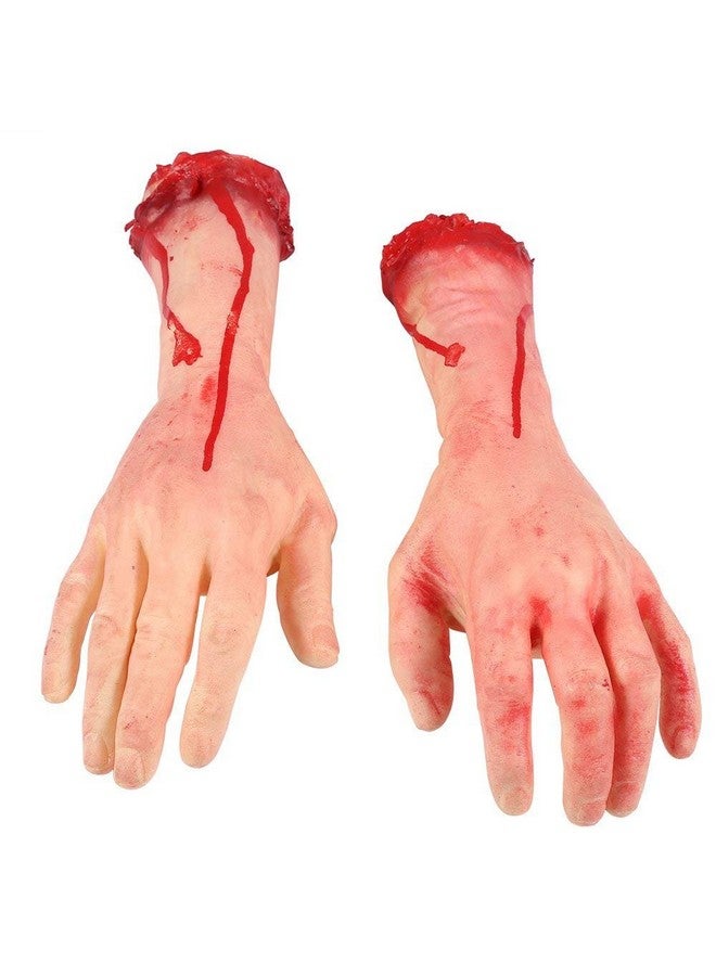 Jashem Scary Fake Bloody Hand Broken Terror Severed Hand Body Prank Party Props For Halloween Party Decoration And Haunted House Cosplay - Image 1