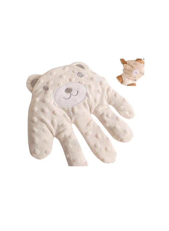 DUNISO Baby Patting Sleeping Toys, Exhaust Pillow, Soothing Palm Pad, Anti-Fright Gloves, Cute Cartoon Remote Control Automatic Hand Pillow For Holding And Coaxing To Sleep, With Adjustable Remote Control, Sleep Aid (Beige Bear)  - Image 1