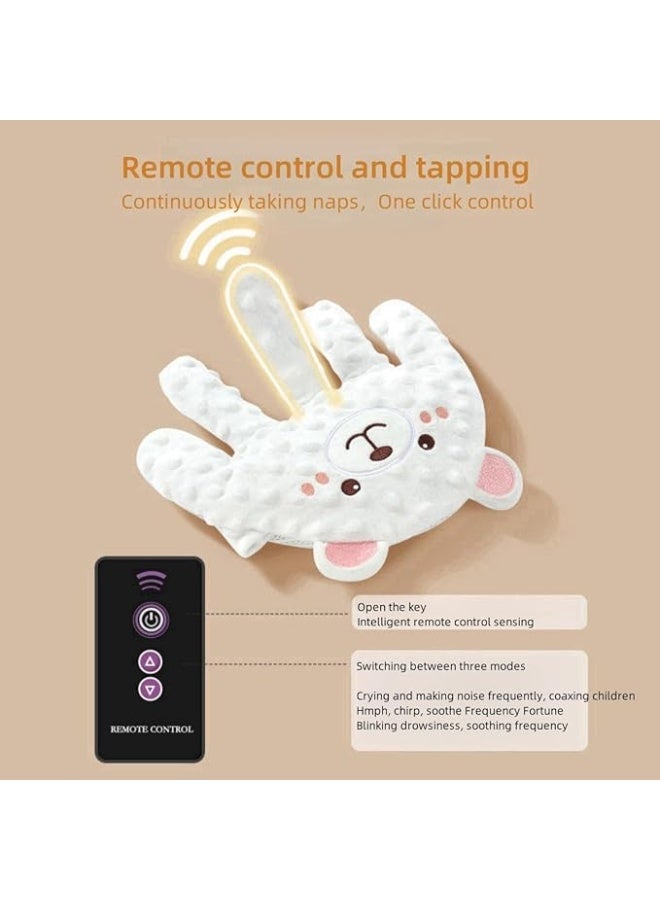 DUNISO Baby Patting Sleeping Toys, Exhaust Pillow, Soothing Palm Pad, Anti-Fright Gloves, Cute Cartoon Remote Control Automatic Hand Pillow For Holding And Coaxing To Sleep, With Adjustable Remote Control, Sleep Aid (Beige Bear)  - Image 4