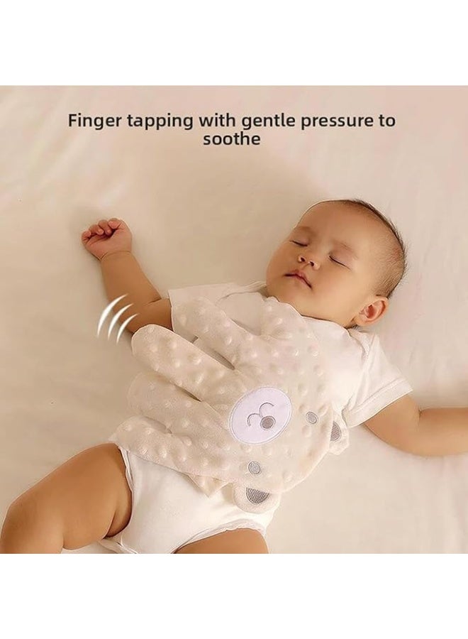 DUNISO Baby Patting Sleeping Toys, Exhaust Pillow, Soothing Palm Pad, Anti-Fright Gloves, Cute Cartoon Remote Control Automatic Hand Pillow For Holding And Coaxing To Sleep, With Adjustable Remote Control, Sleep Aid (Beige Bear)  - Image 2