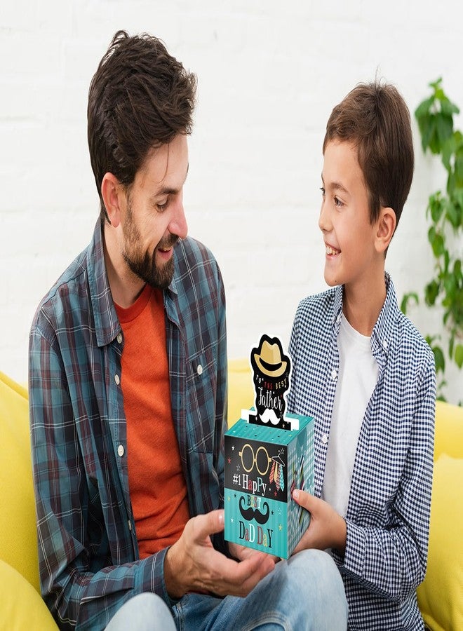 Linelglobal Father's Day Gift Box for Cash Gift, Pull Put Money Box, Surprise Cash Holder for Dad - Blue - Image 4