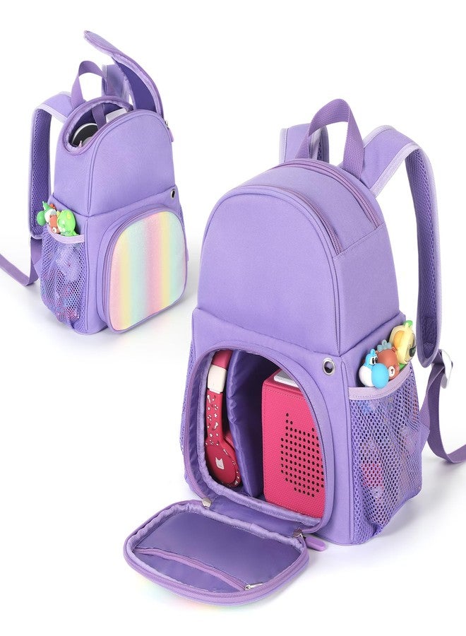 OUKNAK Storage Backpack for Toniebox, Carrying Bag for Audio Player Starter Set and Tonie Figurines & Headphone (Purple) - Image 1