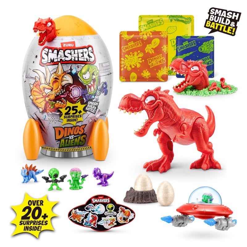 ZURU SMASHERS Smashers Dino vs Aliens Medium(T-REX) by ZURU, Smashable Egg Toy for Boys - Image 2