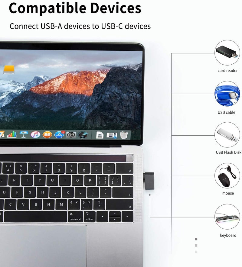 UseBean Right Angle USB C to USB Adapter(3-Pack), 90 Degree Type C Male to USB 3.0 Female Converter,Thunderbolt 3 OTG Connector for MacBook Pro/Air, iPhone 15 Pro Max,Galaxy S24/S23/S22 - Image 4