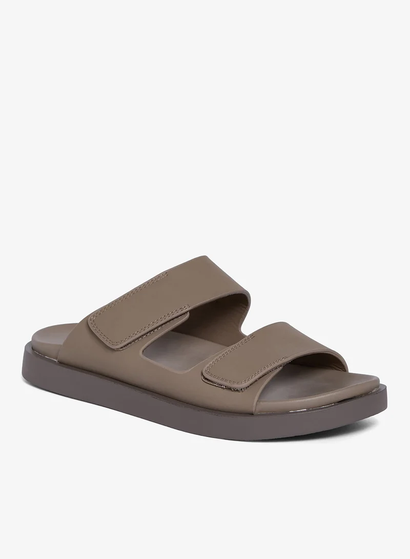 Geoomnii Geoomnii Men’s Arabic Sandals – Comfortable Casual Leather Slide Sandals for Everyday Wear