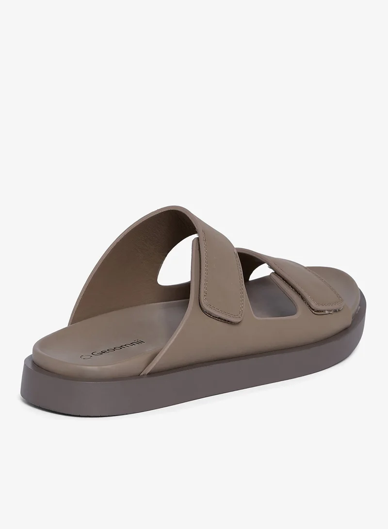 Geoomnii BROWN Geoomnii Men’s Arabic Sandals – Comfortable Casual Leather Slide Sandals for Everyday Wear for Men | Best Price UAE