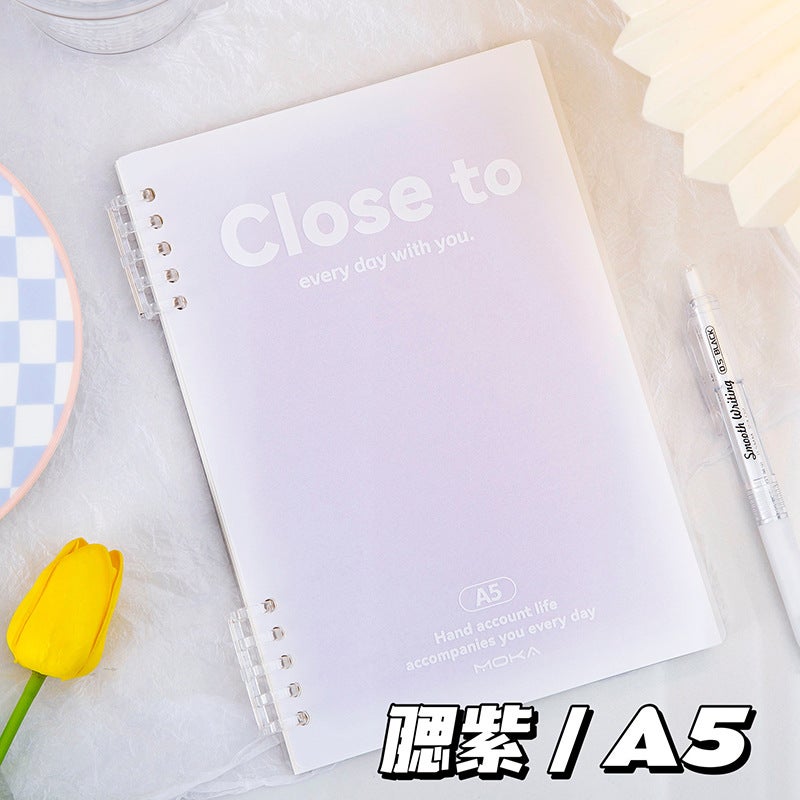 Generic Gradient Blush Ring Binder Notebook A5/B5 for Students A5 purple 