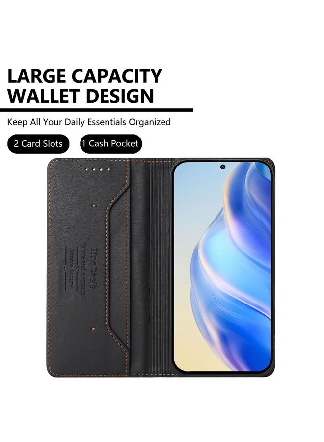اس-توب جراب لهاتف Redmi A1+ 4G / Xiaomi Poco C50 4G RC01 جراب هاتف جلدي مزدوج الطي مزود بخاصية الشفط المغناطيسي بتقنية RFID - Image 3