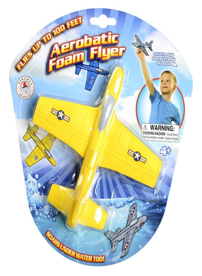 Aeromax Aerobatic Foam Flyer. Safe and Soft for Indoor & Outdoor use. (2 PK: 1 Blue 1 Yellow) - Image 3