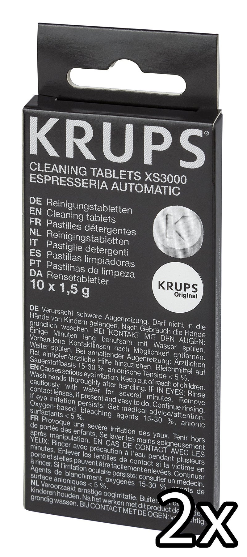 KRUPS XS3000 Cleaning Tablets for KRUPS Fully Automatic Machines (2 Pack) - Image 2
