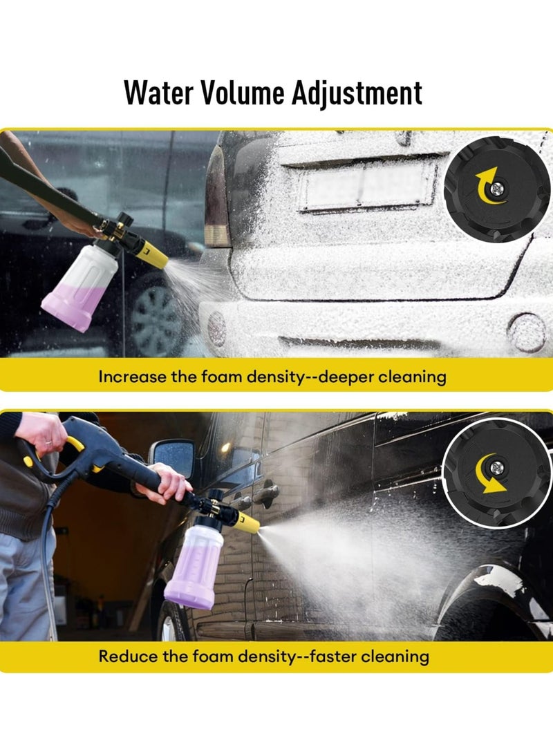 Oasisgalore Snow Foam Lance for Karcher K2 K3 K4 K5 K6 K7 Pressure Washer,1000ML Replacement Foam Cannon Upgraded Connect & Power Thick Foam Dispensal Adjustable Spray Nozzle, High Pressure Car Wash Gun Accessory - Image 4