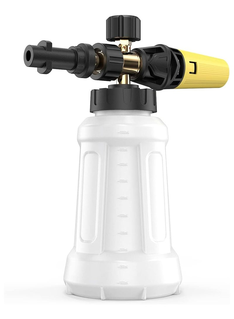 Oasisgalore Snow Foam Lance for Karcher K2 K3 K4 K5 K6 K7 Pressure Washer,1000ML Replacement Foam Cannon Upgraded Connect & Power Thick Foam Dispensal Adjustable Spray Nozzle, High Pressure Car Wash Gun Accessory - Image 1