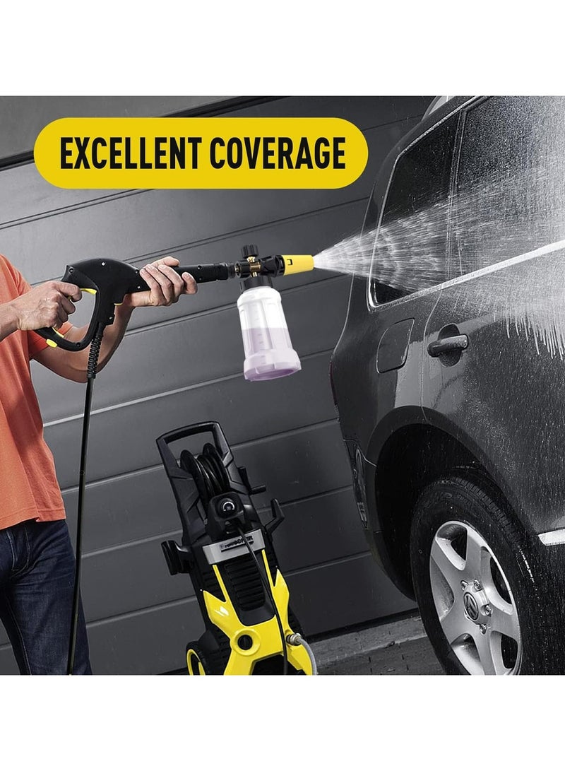 Oasisgalore Snow Foam Lance for Karcher K2 K3 K4 K5 K6 K7 Pressure Washer,1000ML Replacement Foam Cannon Upgraded Connect & Power Thick Foam Dispensal Adjustable Spray Nozzle, High Pressure Car Wash Gun Accessory - Image 2