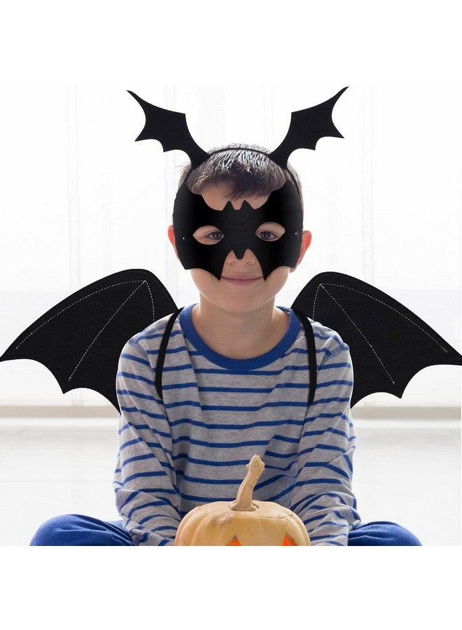 Luinabio Halloween Bat Costume Accessory Bat Ears Headband And Bat Eye Mask For Halloween Party, Cosplay, Costume Ball, Carnival - Image 2