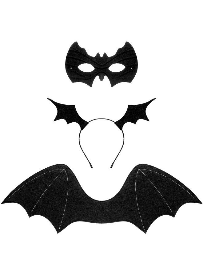 Luinabio Halloween Bat Costume Accessory Bat Ears Headband And Bat Eye Mask For Halloween Party, Cosplay, Costume Ball, Carnival - Image 1