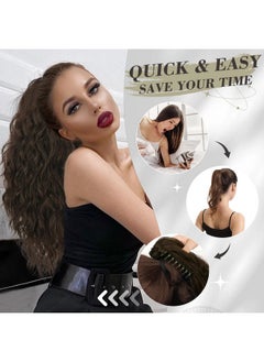 Brown Ponytail Extension 18 In Claw Clip Ponytail Hair Extensions For Women Curly Wavy Multi Layered Synthetic Clip In Ponytail Fake Pony Tail Hairpieces Girls Daily Party Light Brown - pzsku/Z8383D958279886543999Z/45/_/1719064891/5886038d-6c44-4423-b6ba-83247c1993bc