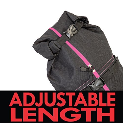 Athletico Two-Piece Ski & Boot Bag Combo | Up to 200 CM Skis & Size 13 Boots | 1 Padded Ski & Boot Bag (Black with Pink Trim) - Image 5