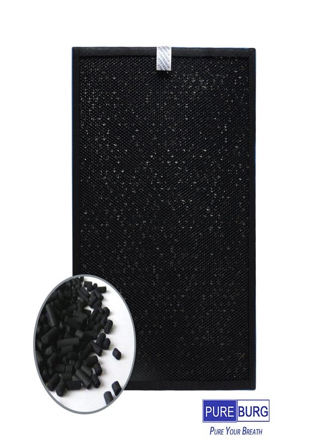 PUREBURG فلتر بديل من PUERBURG متوافق مع جهاز تنقية الهواء WISESKY WS310A، عبوة من قطعتين H13 HEPA + كربون نشط، ترشيح ثنائي المراحل ثلاثي المراحل - Image 3