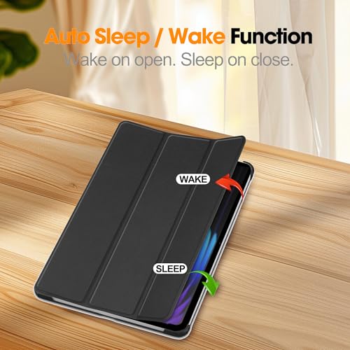 Fhyeugfy Case for T-Mobile REVVL Tab 2 5G,Protective Case with [1 Pack] Tempered Glass Screen Protector, [PU Leather] [Protective Ultra Thin][Stand Function] [Anti Scratch]-Black - Image 3
