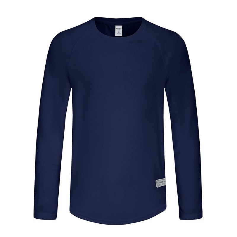 Generic 2024 Mens Quick-Dry T-Shirt Running Long Sleeve Smoky gray - Image 2