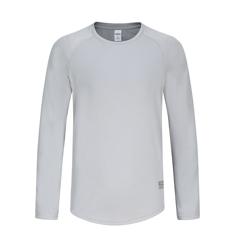 Generic 2024 Mens Quick-Dry T-Shirt Running Long Sleeve Smoky gray - Image 1