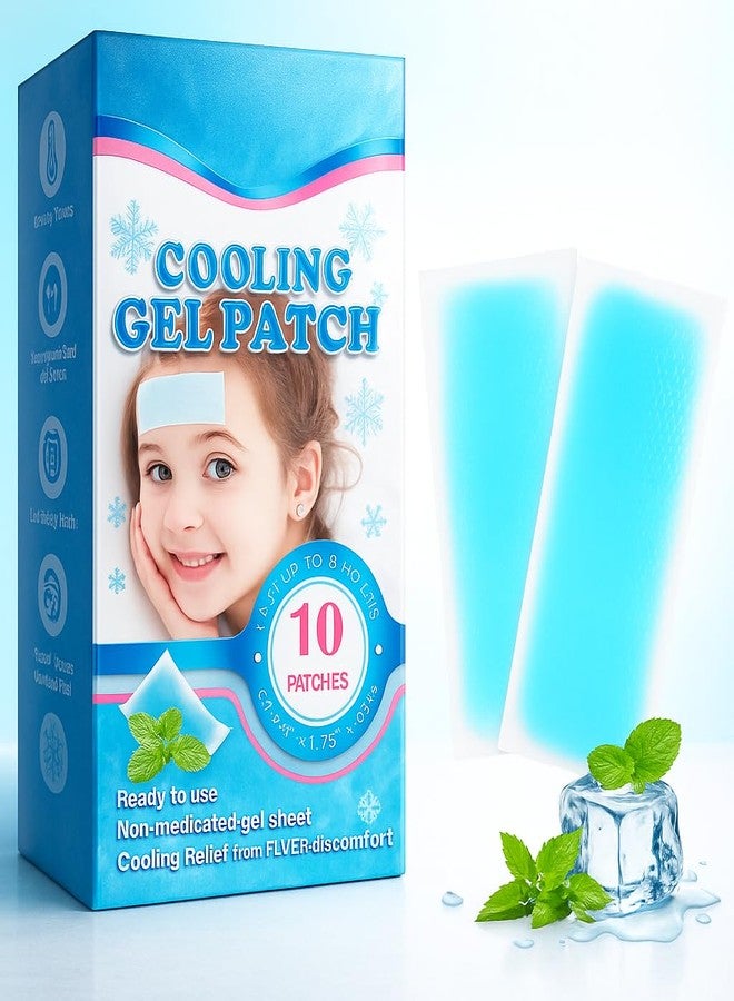 TU4 Enterprise Fever Cooling Gel Patches,Cooling Forehead Strips Cooling Gel Sheet For Relieve Headache,Toothache Pain,Drowsiness,Fatigue,Refreshing,Sunstroke For Kids,Men&Women(Pack Of 10) - Image 1