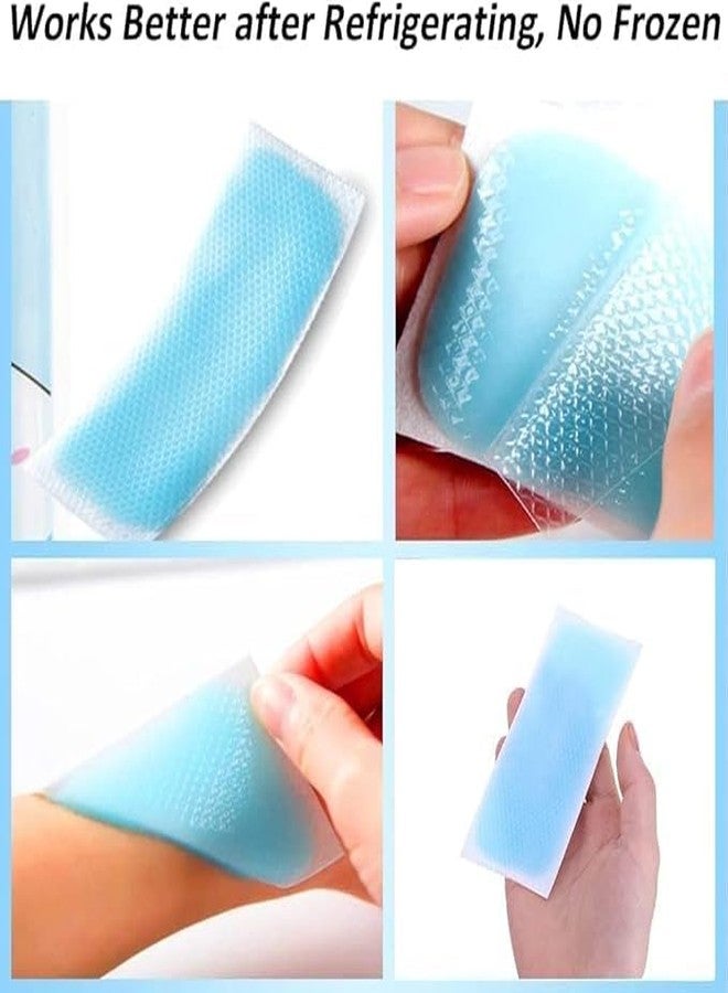 TU4 Enterprise Fever Cooling Gel Patches,Cooling Forehead Strips Cooling Gel Sheet For Relieve Headache,Toothache Pain,Drowsiness,Fatigue,Refreshing,Sunstroke For Kids,Men&Women(Pack Of 10) - Image 3