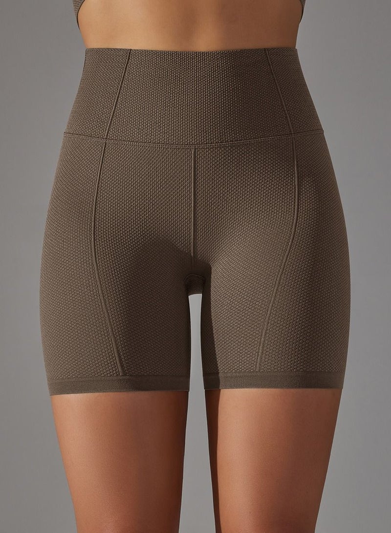 Loquat Yoga Tight Fitting Stretch Soft Pants Brown  - Image 1