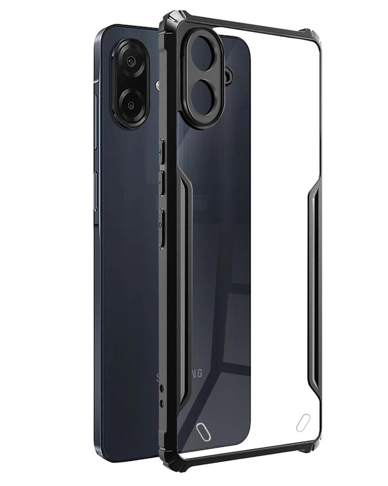 SPAZY CASE غطاء خلفي لجهاز ® Samsung Galaxy M07 | غطاء خلفي شفاف من الكريستال الصلب مع حافة TPU، غطاء حماية ضد السقوط لجهاز Samsung Galaxy M07 - Image 1