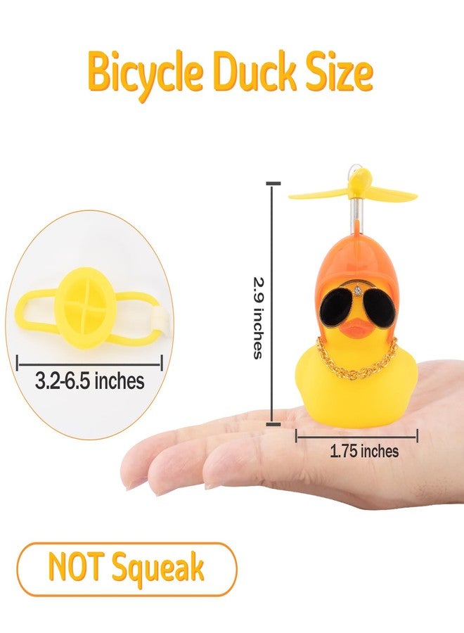 wonuu Bike Rubber Ducks with Helmet, for Car Dashboard Decoration Duck Motorcycle Bicycle Cycling Accessories NOT Squeak (Black) - Image 5