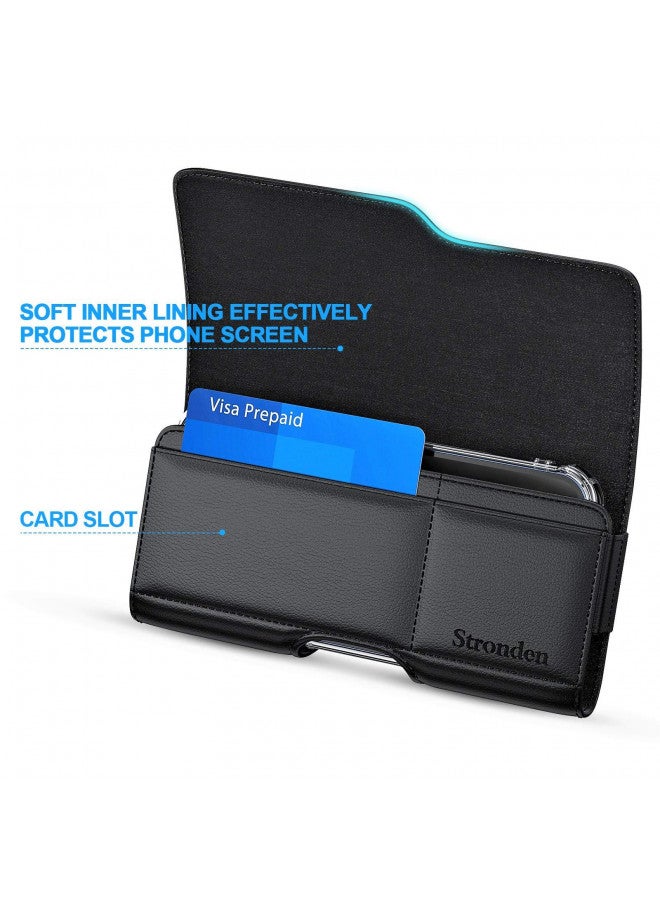 Stronden Stronden Holster for iPhone 16 Plus,15 Plus, 15 Pro Max, 14 Plus, 14 Pro Max, 13 Pro Max, 12 Pro Max, 11 Pro Max, XS Max - Leather Belt Case with Magnetic Closure Pouch (Fits Slim/Regular Case)  - Image 1