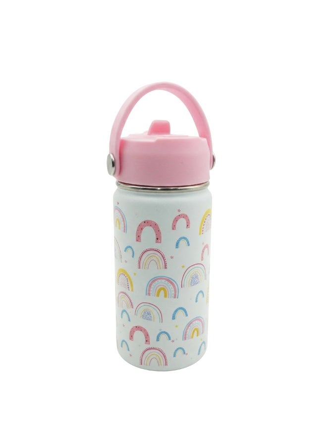 Beram Stainless Steel Thermal Water Bottle 12oz 500ml Smart Water Bottle Aqua Flask Travel Flask for Hot Water Thermos Flask White  Bottle - Image 1