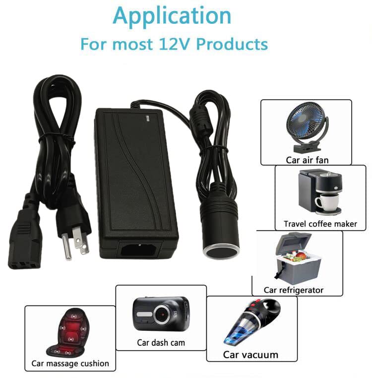 MTYTOT AC to DC Converter 12V 5A 60W Car Cigarette Lighter Adapter AC 100~240V to 12 Volt Power Supply Adapter Car Cigarette Lighter Socket 12v 5a AC/DC Adapter Converter - Image 4